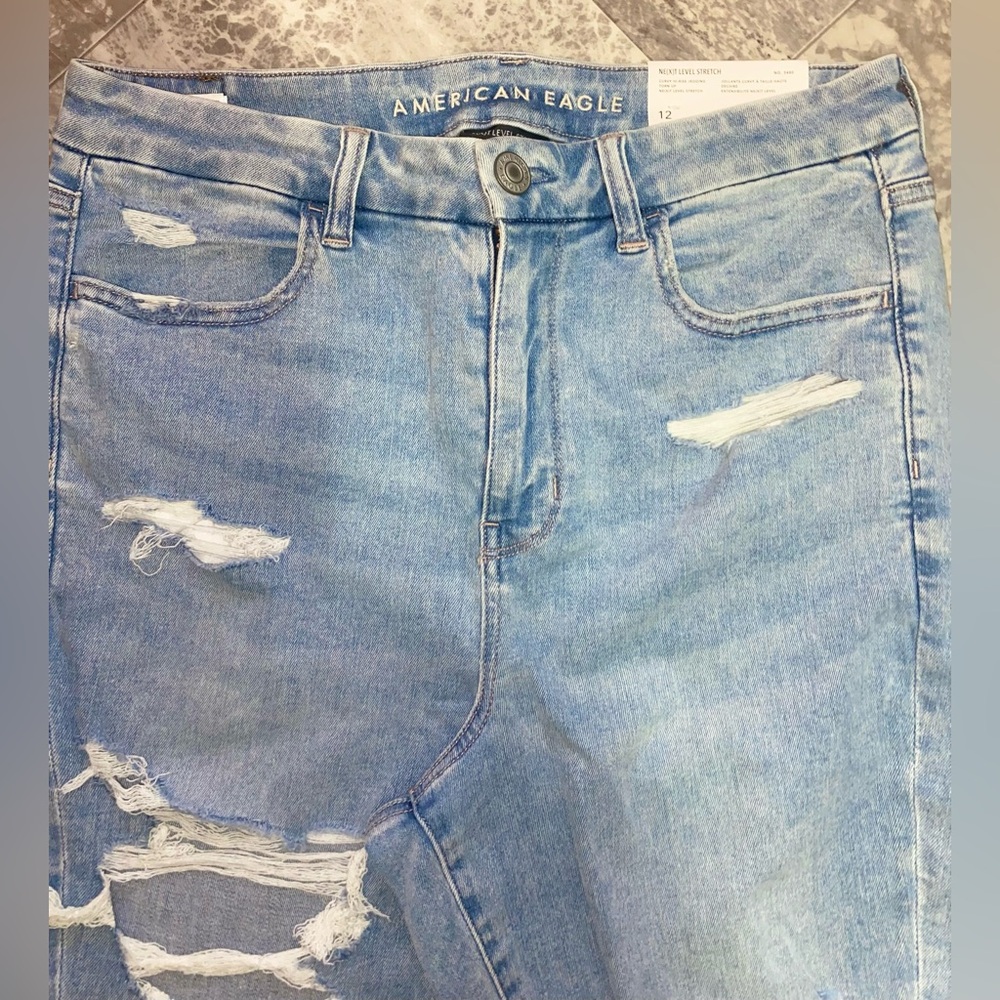 American Eagle Outfitters Women Next Level Stretch Curvy High Rise Jegging sz 12 - Picture 4 of 9